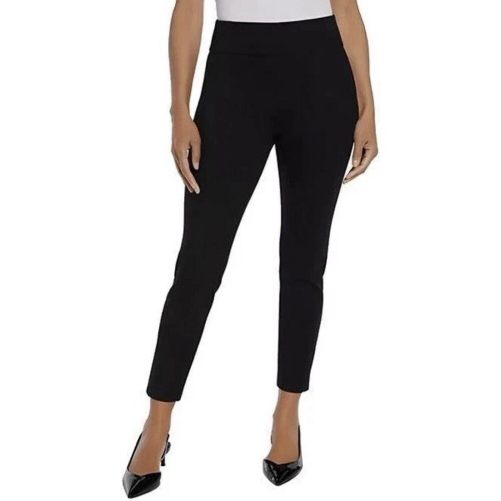 Express Women's Ponte Pant Size Small Black High Rise NWT Split Hem Stretch